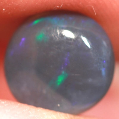 SOLID BLACK CRYSTAL OPAL Rich purple and green